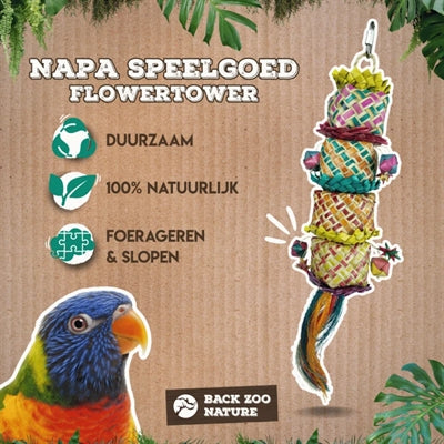 Back Zoo Nature Flower Tower Ca. 45X7X7 Cm