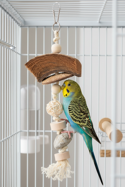 Trixie Natuurspeelgoed Kokosnoot / Rotan / Lavasteen