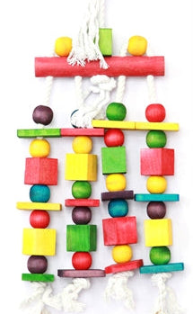 Happy Pet Speelgoed Block N Beads Papegaai