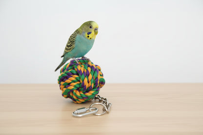 Touwbal met Ketting – Voorkomt Verveling & Stress bij Vogels
